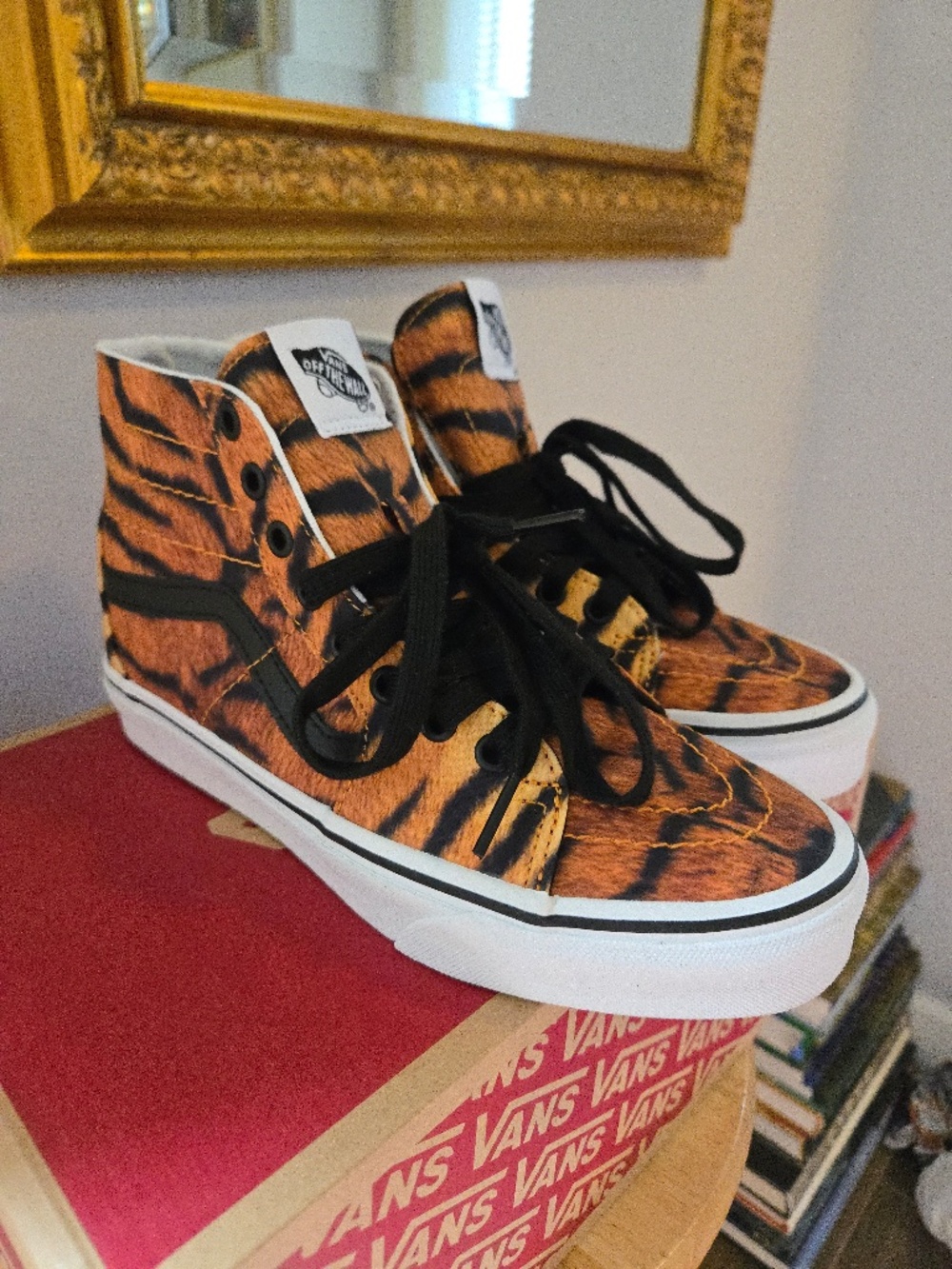 Vans Sk8 Hi-Tapered Tiger/True White Size Women US 7.5